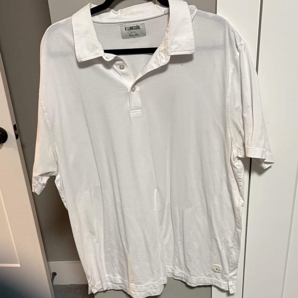Linksoul Men's White Polo Shirt